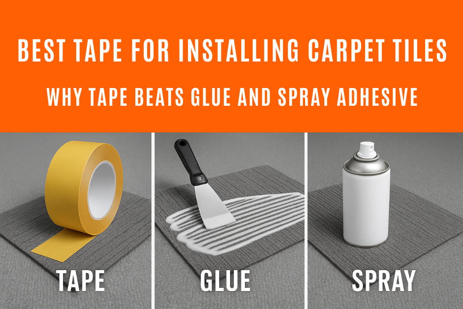 Best Tape for Installing Carpet Tiles: Why Tape Beats Glue and Spray Adhesive