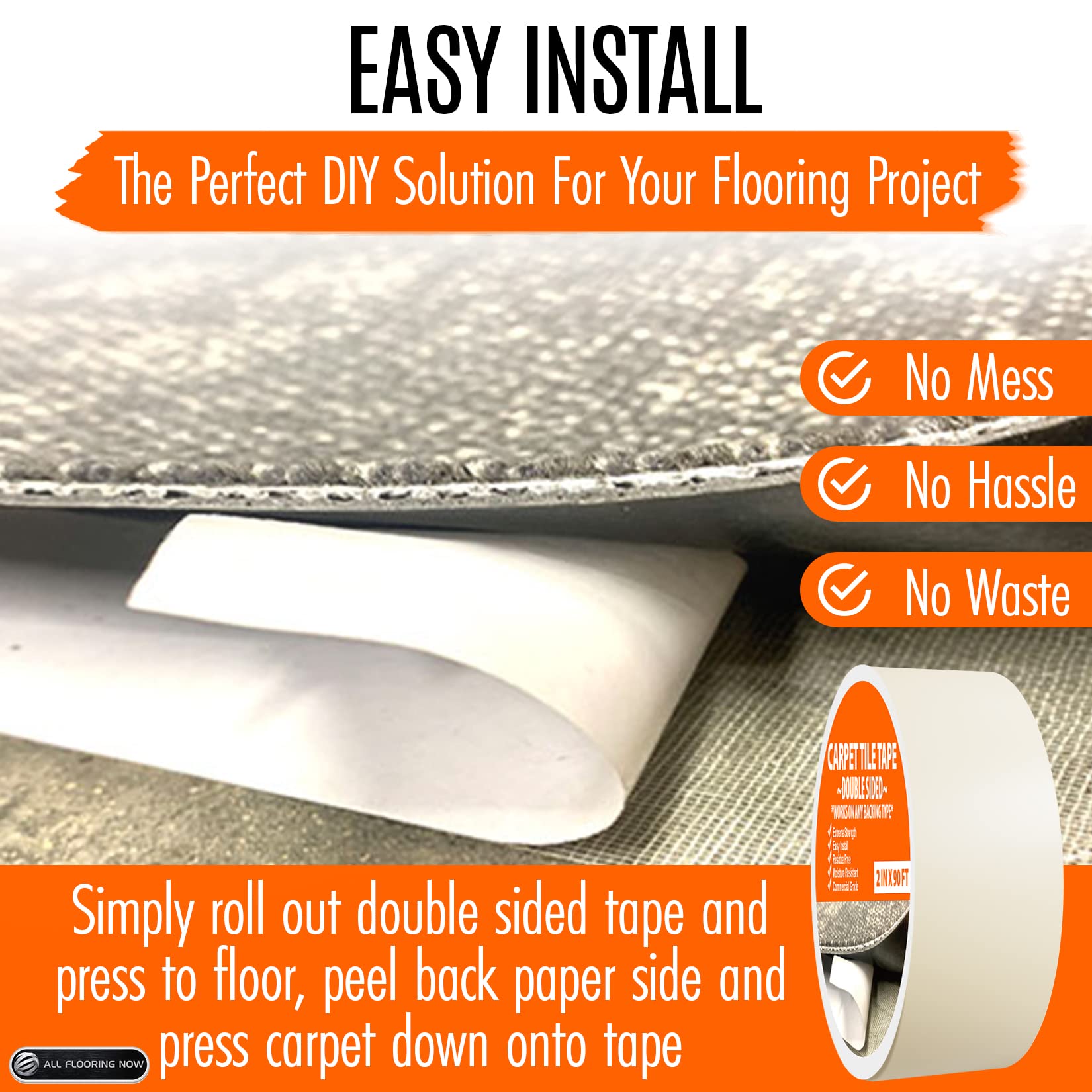 Carpet Tile Tape 2in x 90ft - All Flooring Now