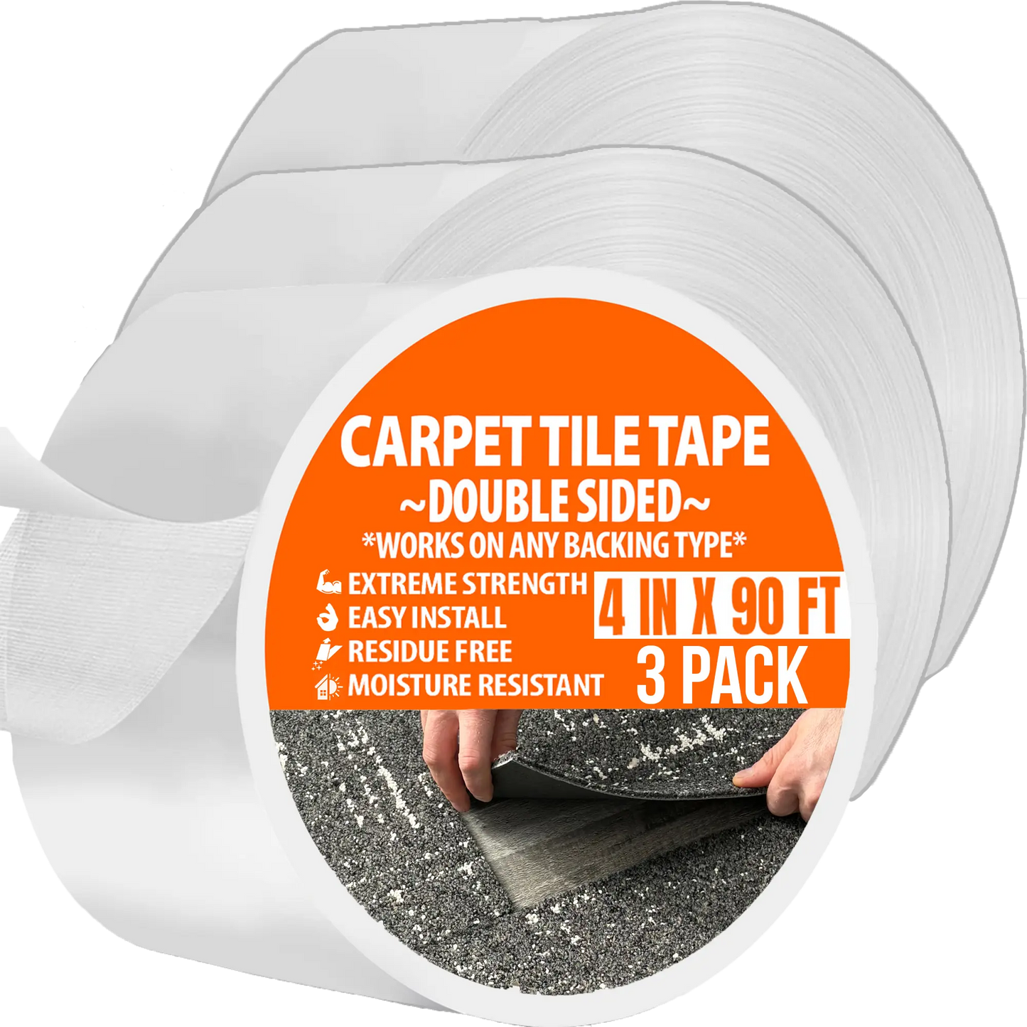 Carpet Tile Tape 2in x 90ft - All Flooring Now