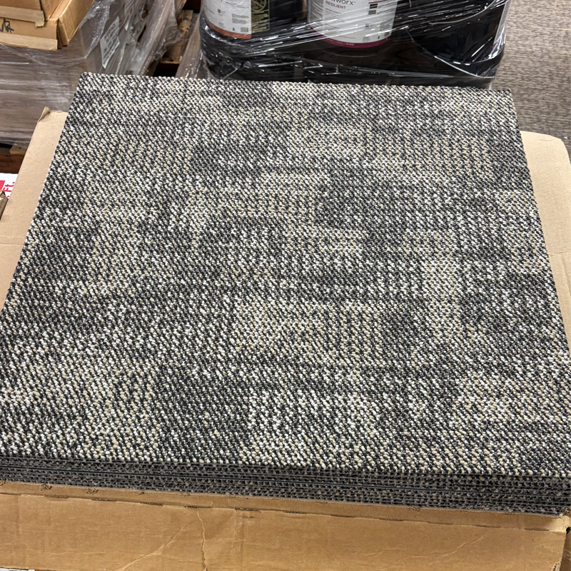 Mannington Carpet Tile Gray / Tan 24x24. 504 SF (#55) - All Flooring Now