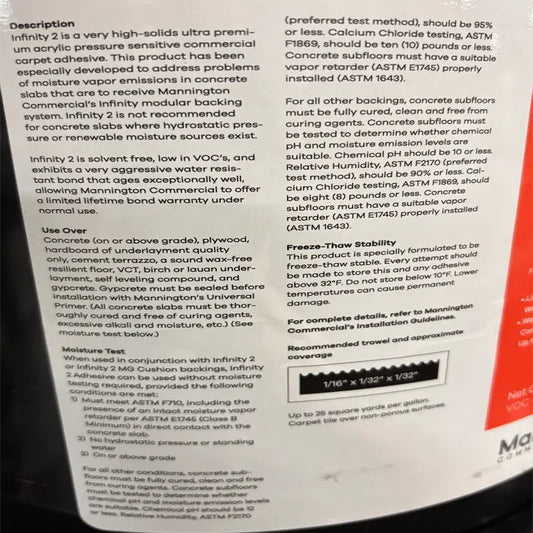 Pressure Sensitive Adhesive Infinity 2 - Carpet Tile Glue