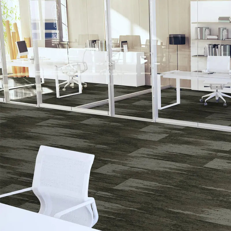 MoHawk Carpet Tile Browns / Grays 12x36 (#38) - All Flooring Now