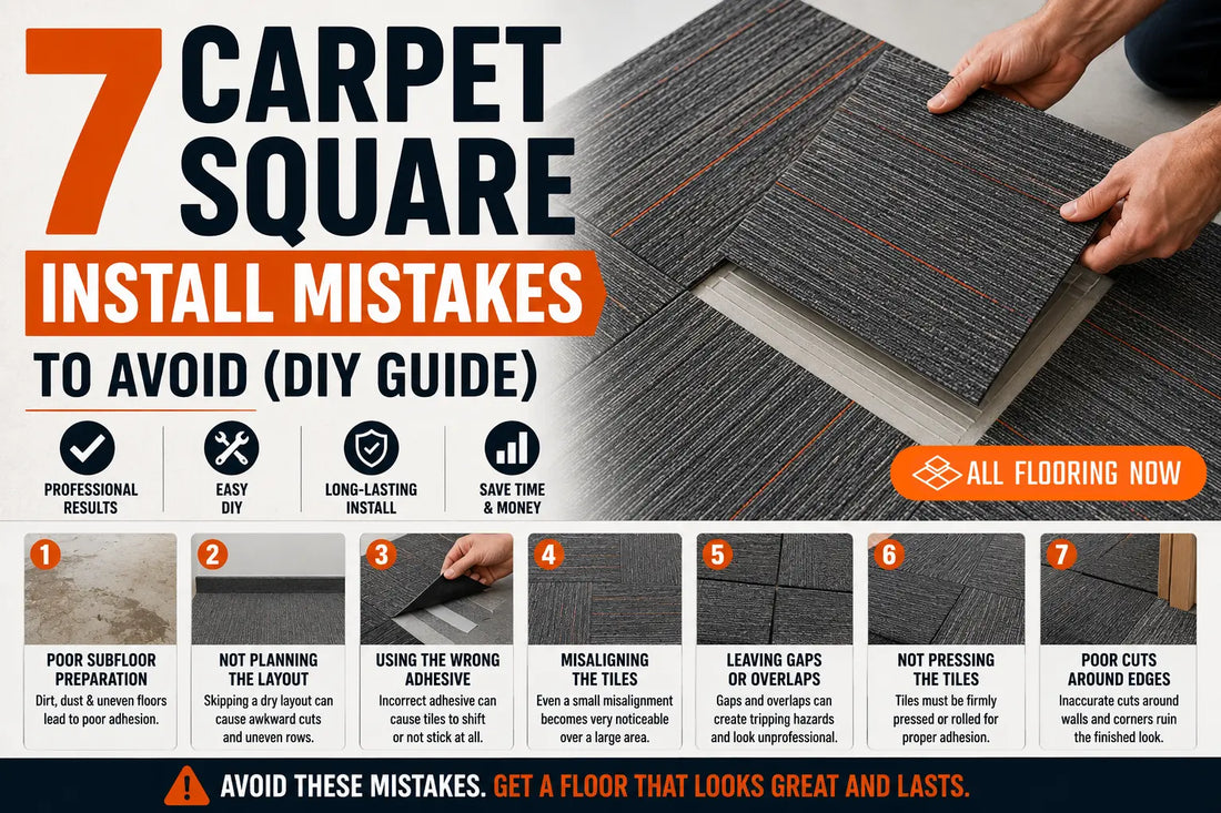 7 Carpet Square Install Mistakes to Avoid (DIY Guide) All Flooring Now