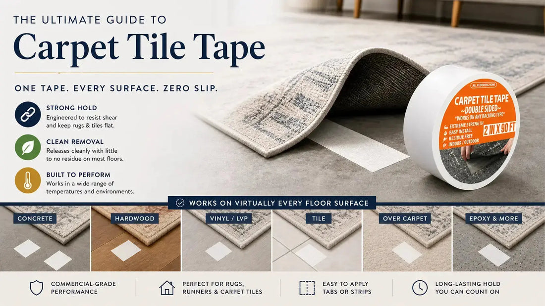 Carpet Tape for Concrete: Basement, Garage, Polished Concrete All Flooring Now