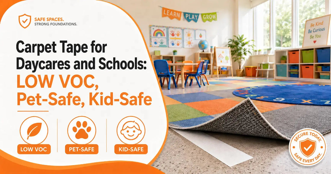 Carpet Tape for Daycares and Schools: Low VOC, Pet Safe, Kid Safe All Flooring Now