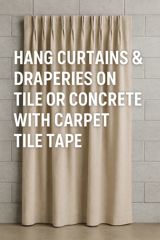 How to Use Double-Sided Carpet Tile Tape for Hanging Curtains or Draperies (For Tile, Stone & Cement Walls Only)