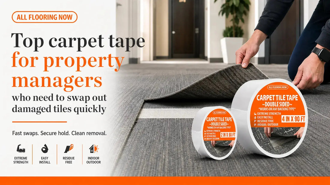 Top carpet tape for property managers who need to swap out damaged tiles quickly All Flooring Now
