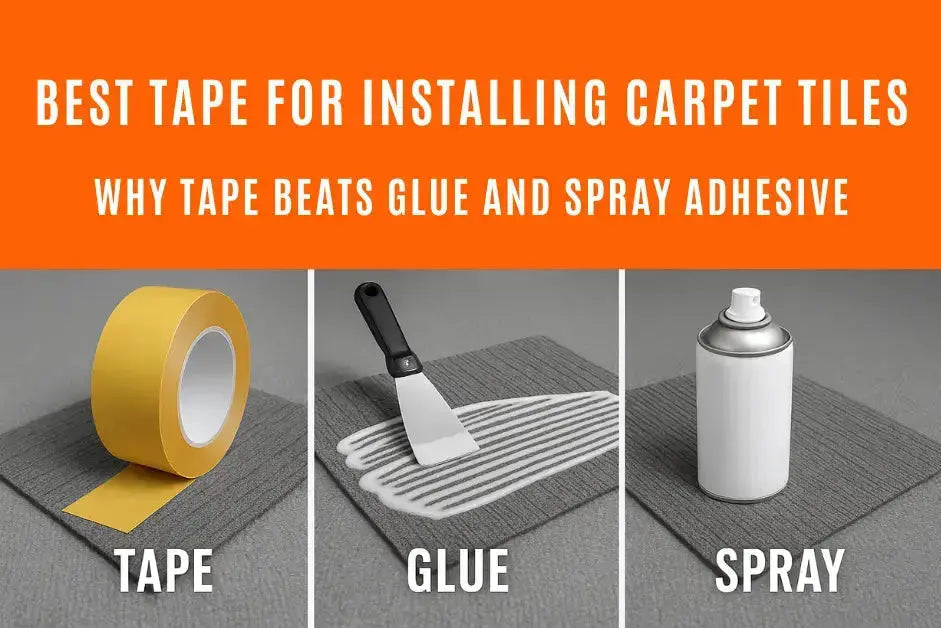 Best Tape for Installing Carpet Tiles: Why Double-Sided Tape Beats Glue and Spray Adhesive - All Flooring Now