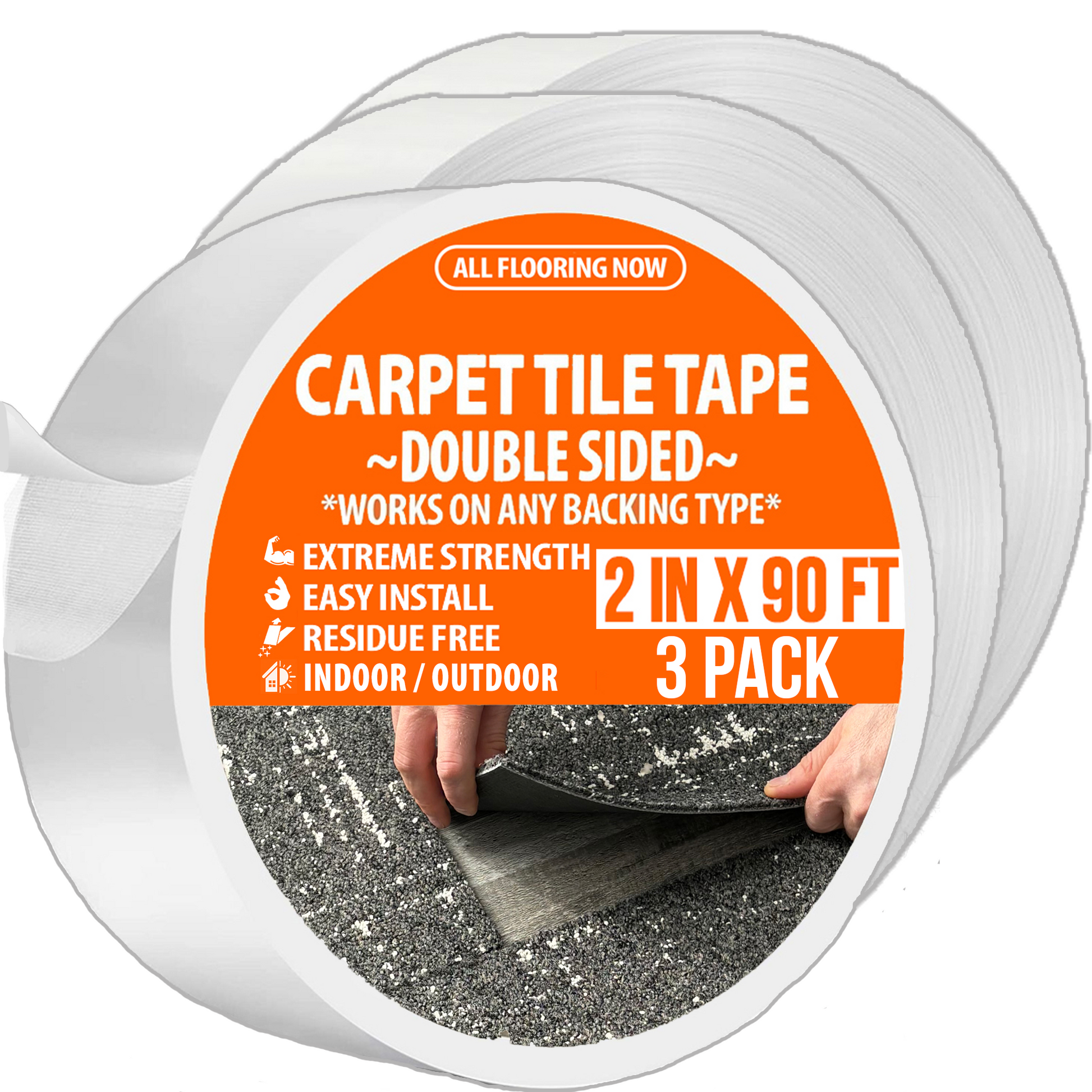 Carpet Tile Tape 2in x 90ft - All Flooring Now