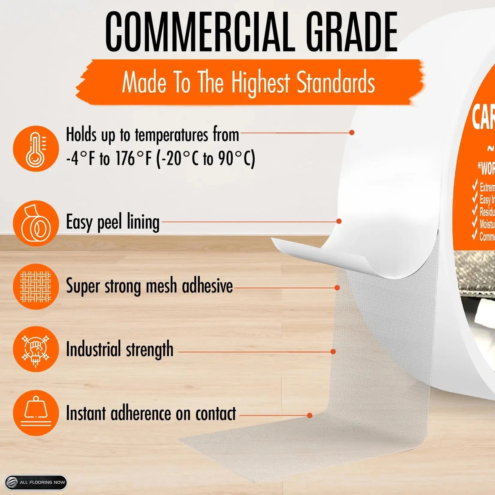 Wide Carpet Tile Tape 4in x 90ft - All Flooring Now