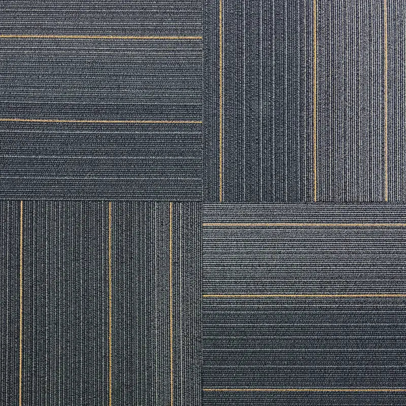 Shaw Carpet Tile Gray w Orange Accents 24x24. 328 SF (#15) - All Flooring Now