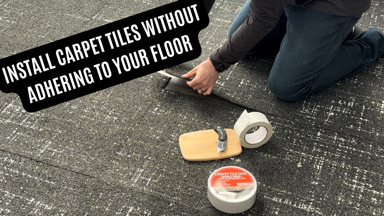 Load video: how to install carpet tiles without adhering to your floor