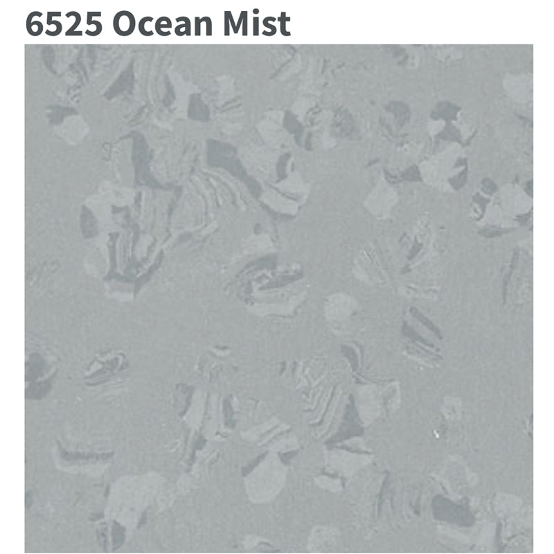 Nora Rubber Flooring Ocean Mist Gray 24x24. 104 SF