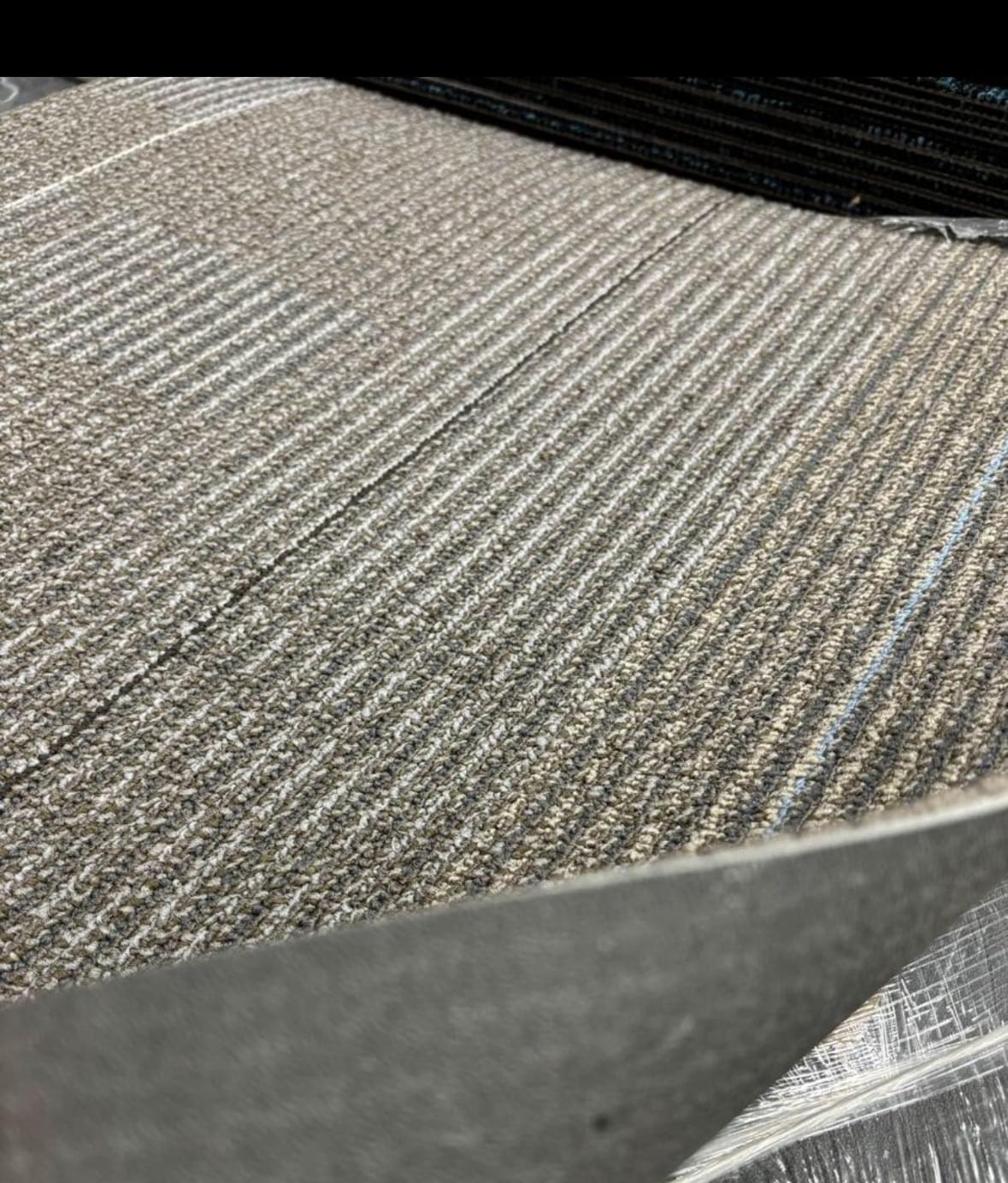 Light Gray Basement Carpet Tiles Commercial Grade Floor New for Store or office floor