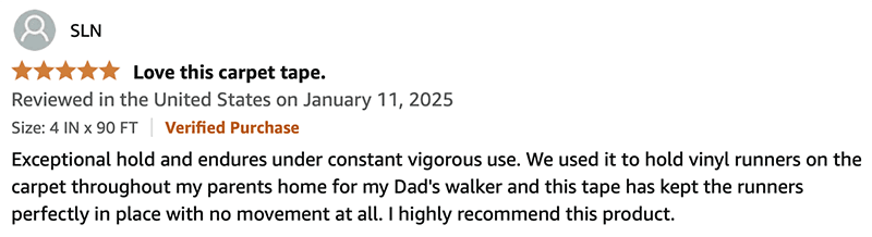 carpet tile tape reviews and testimonials