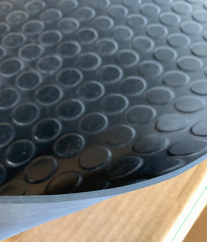 rubber black raised disc squares