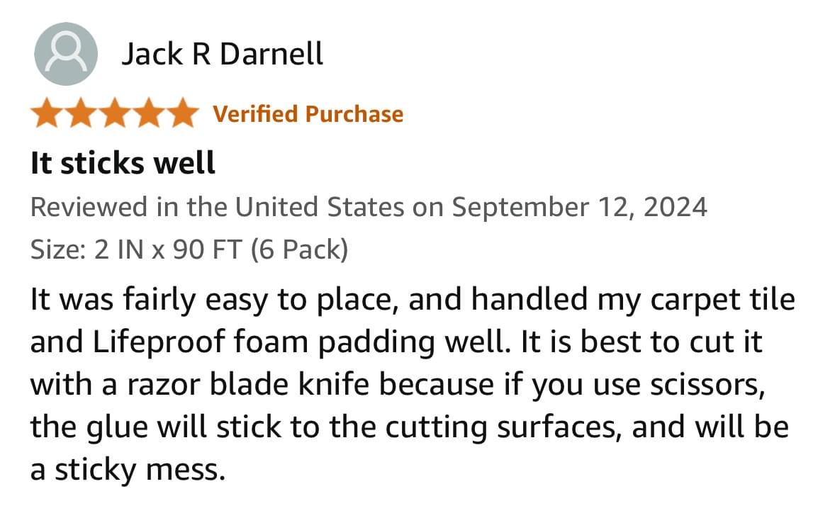 Reviews forCarpet Tile Tape