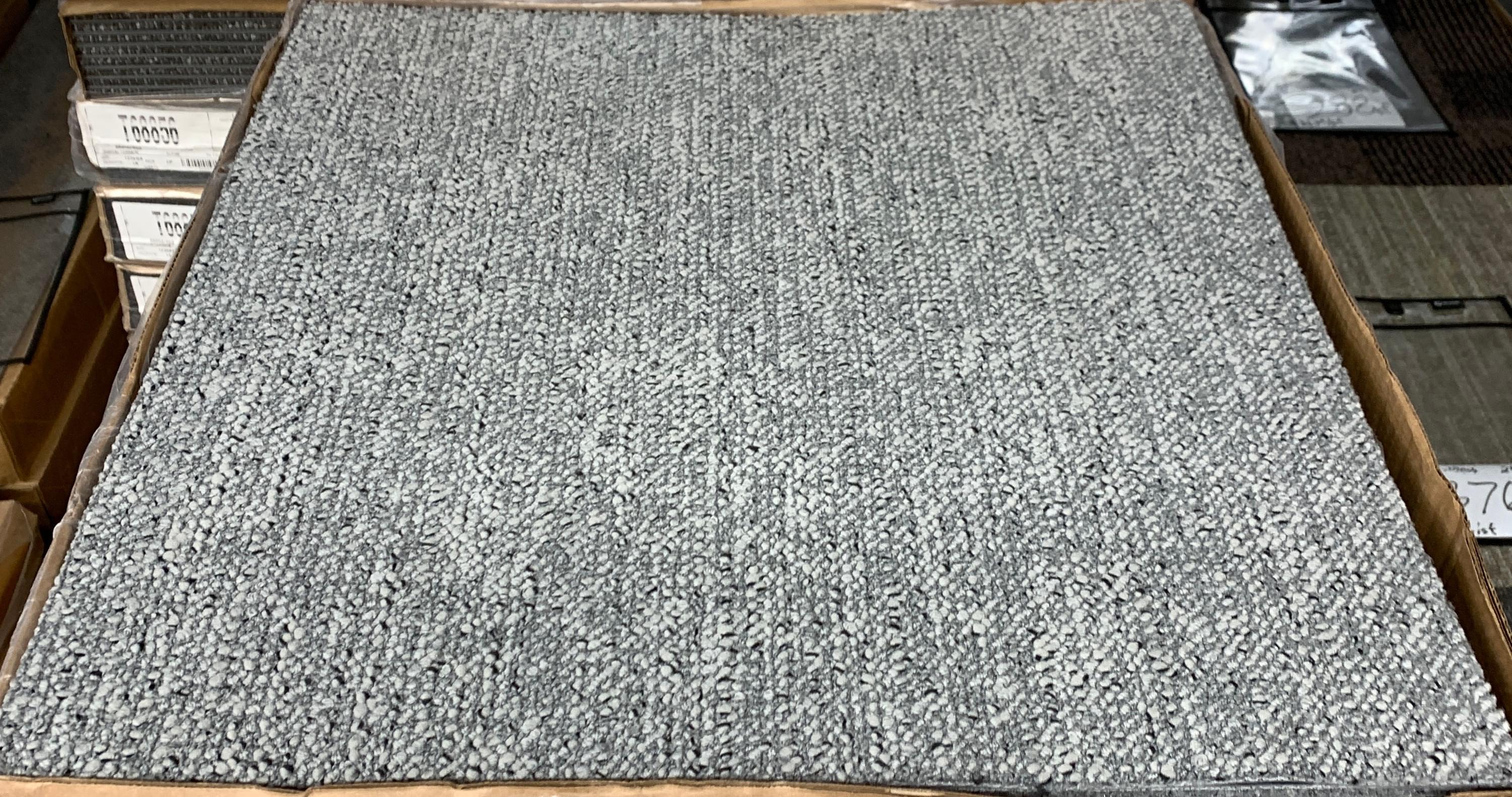 Gray Carpet Tiles Commercial Grade Office Basement Flooring Squares Grey New Vinyl Back
