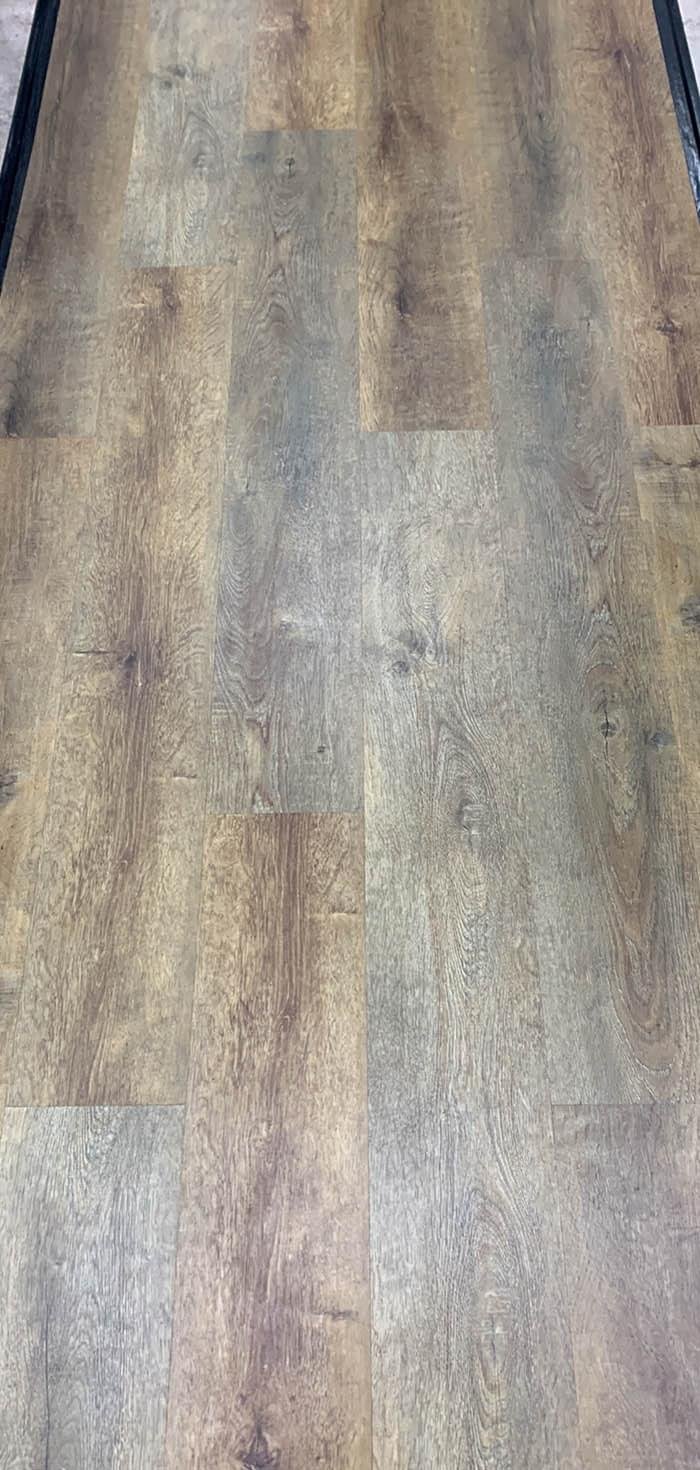 Brown and Gray Vinyl Wood Look Click Lock Flooring Michigan