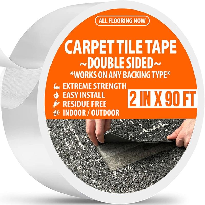 All Flooring Now Carpet Tile Tape Heavy Duty Double Sided 2 In x 90 Ft Strong Adhesive Tape, Rug Tape, Carpet Tile Tape, Tape for Hardwood Floors, Tape for Vinyl Floors